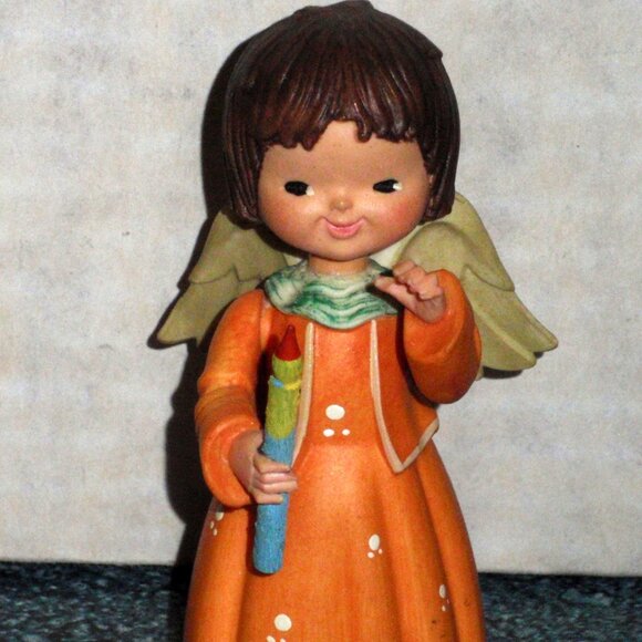 Anri Toriart Angel Figurine With Candle From Angel Orchestra #12003 CHRISTMAS! - Picture 1 of 9